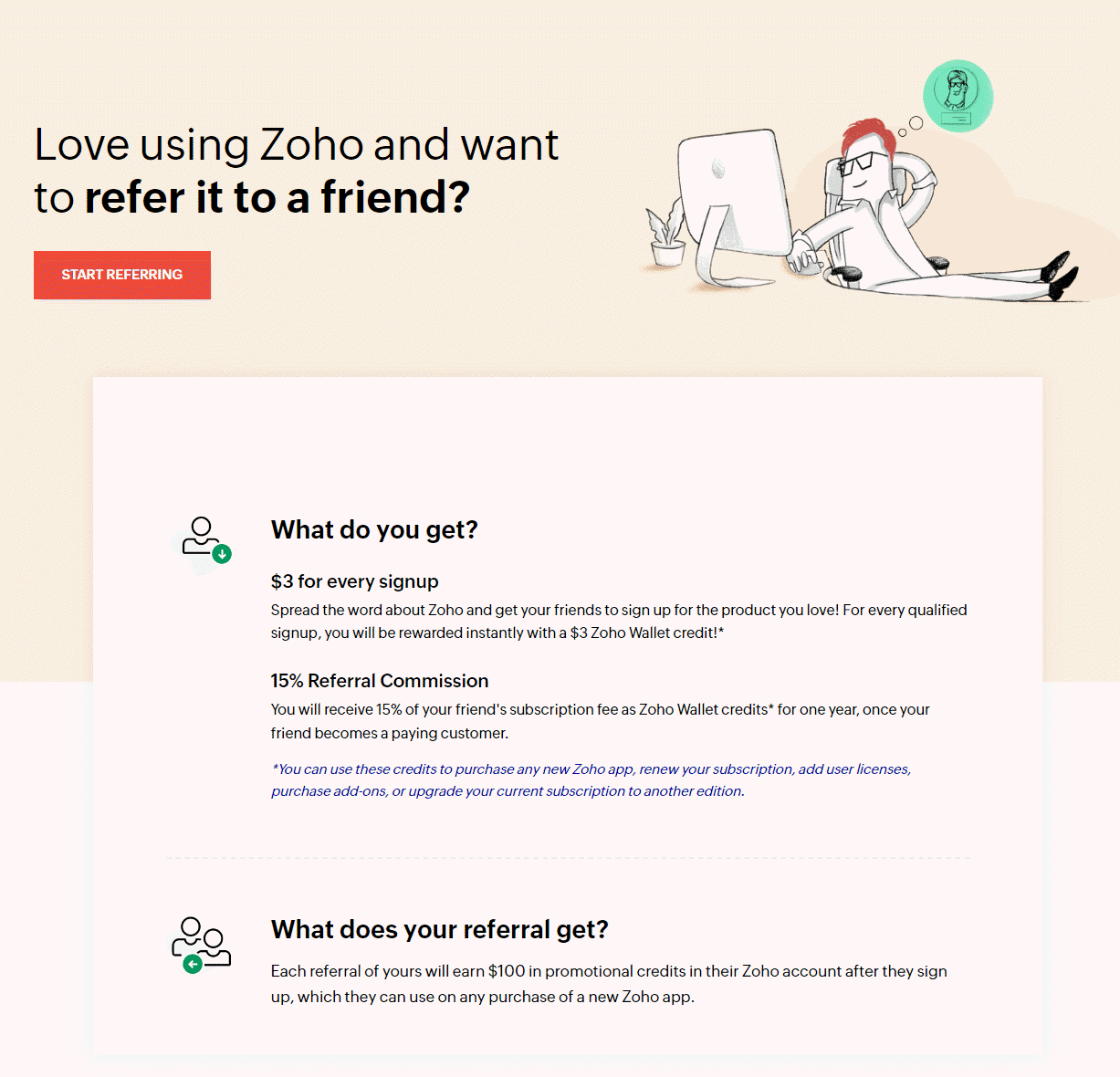 zoho referral rewards
