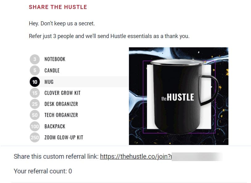 2024 hustle referral rewards