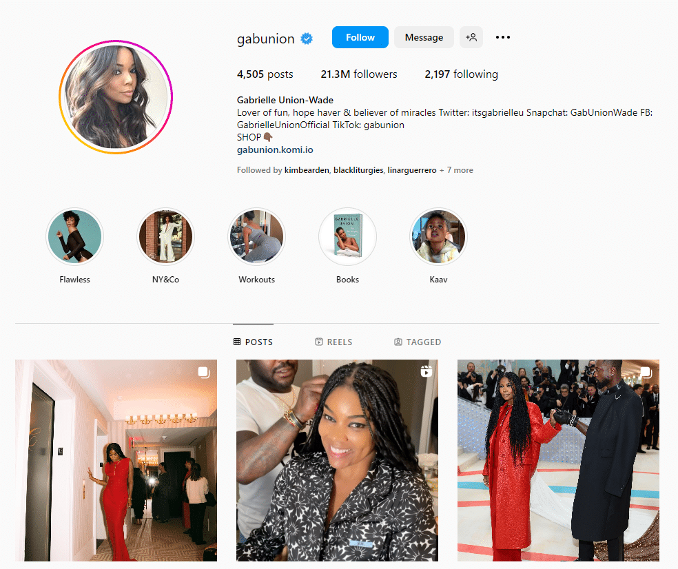 gabrielle union celebrity influencer