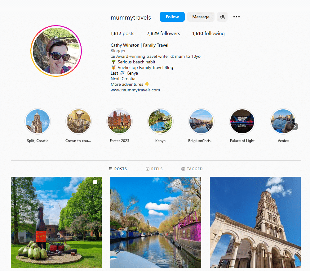 mummy travels nano-influencer